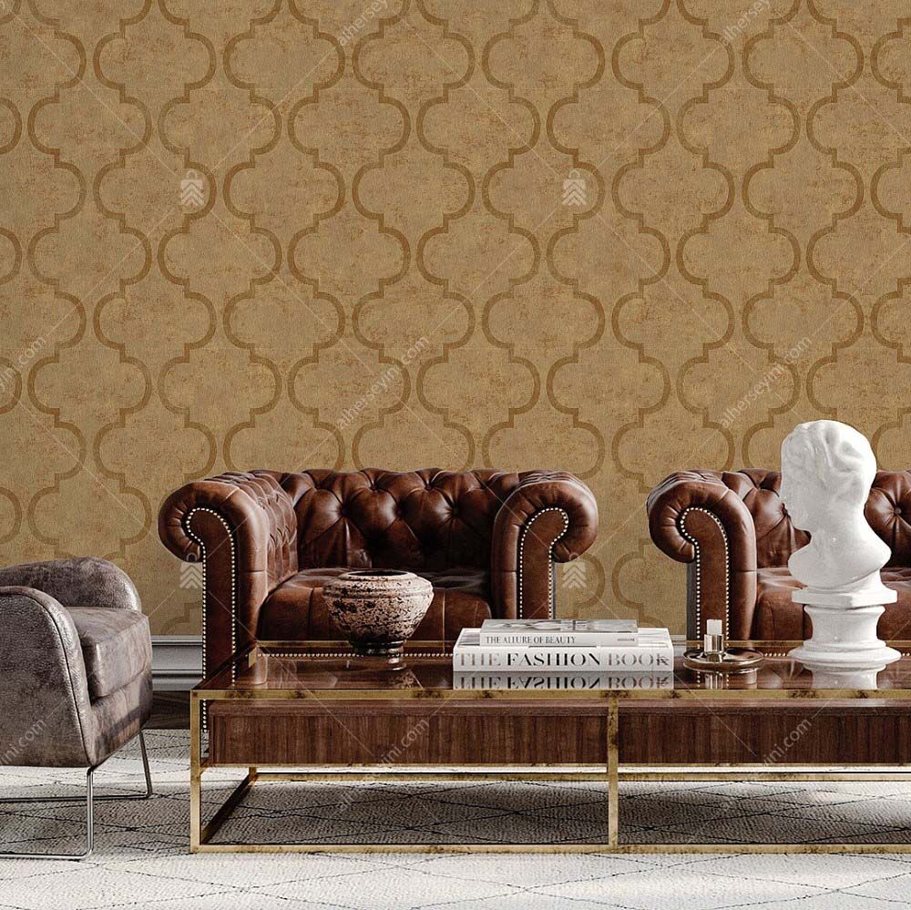 4703-4 Adawall Modern Damask Duvar Kağıdı Uygulama