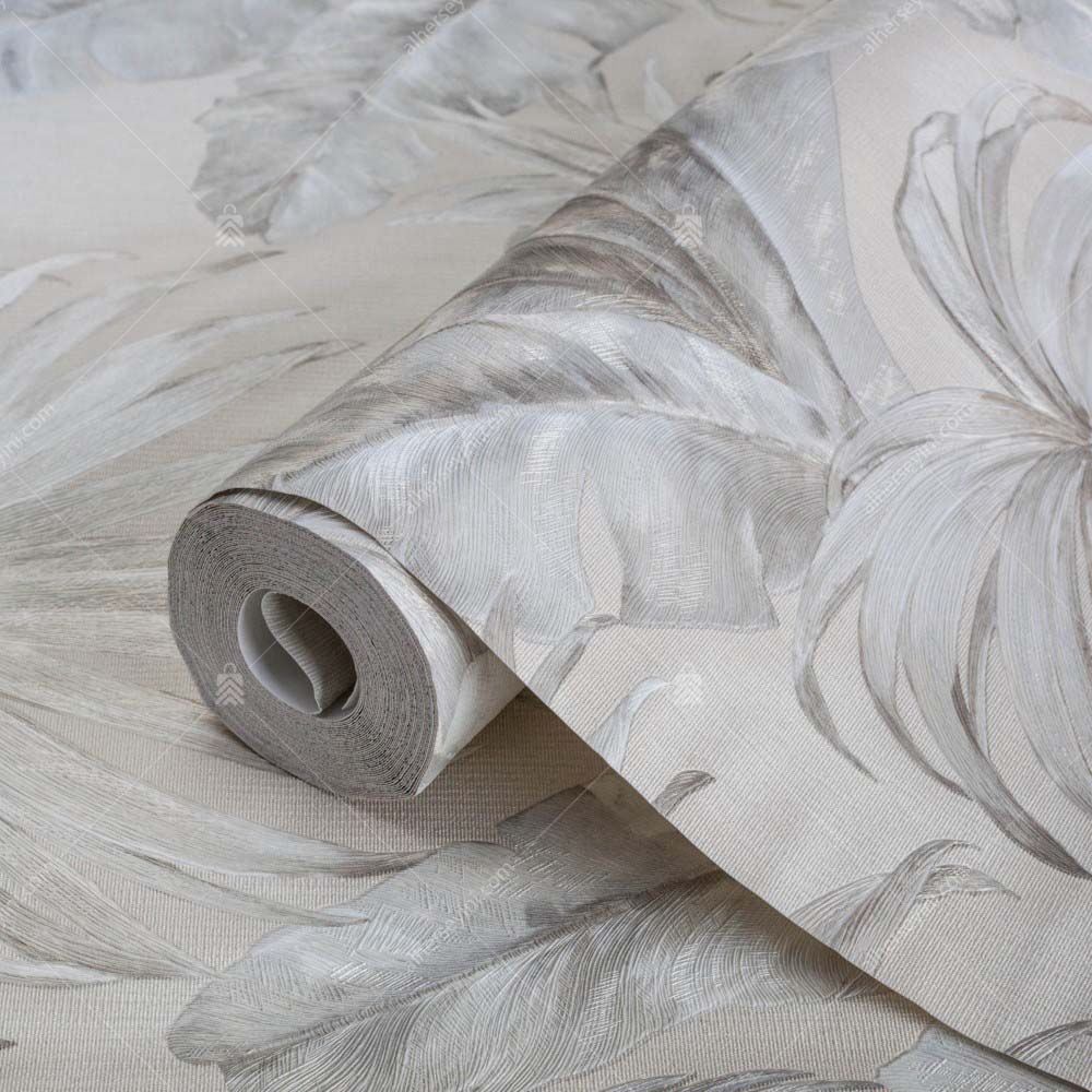 4714-1-Cream-Beige-Palm-Design-Wallpaper-Krem-Bej-Palmiye-Desenli-Duvar-Kagidi-4 4714-1 Adawall İndigo Duvar Kağıdı Rulo