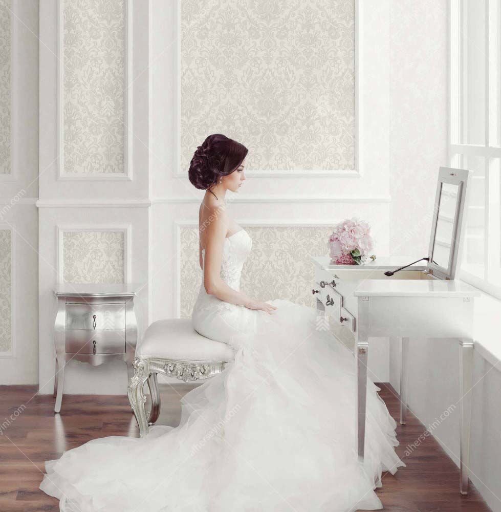 5804-1 Adawall Kalinka Damask Desenli Duvar Kağıdı Uygulama