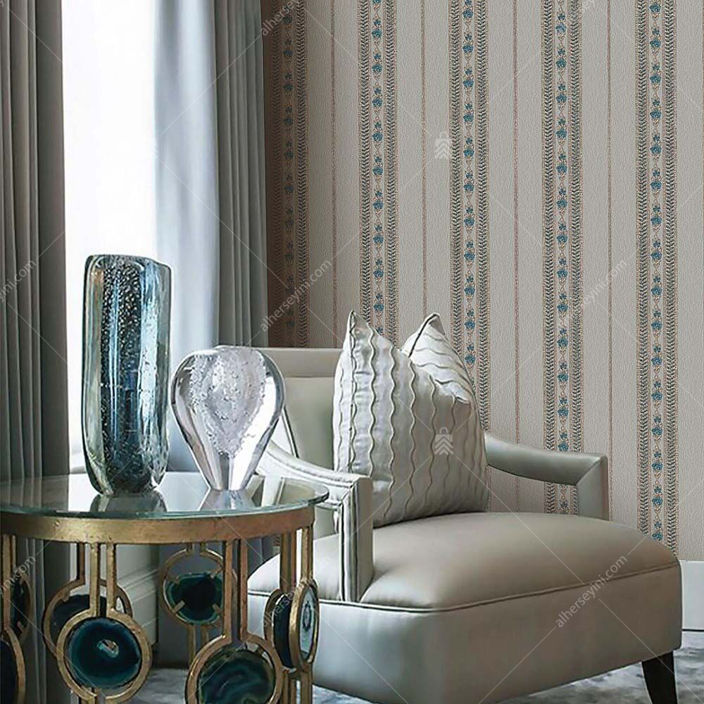 5808-4-Gray-Blue-Striped-Ornament-Wallpaper-Gri-Mavi-Klasik-Cizgili-Duvar-Kagidi-4 5808-4 Mavi Klasik Çizgili Duvar Kağıdı Uygulama