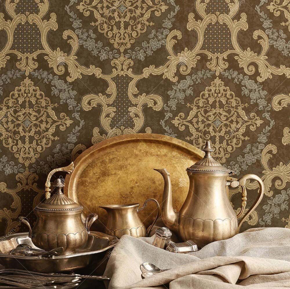6802-5 Adawall Rumi Modern Damask Duvar Kağıdı Uygulama