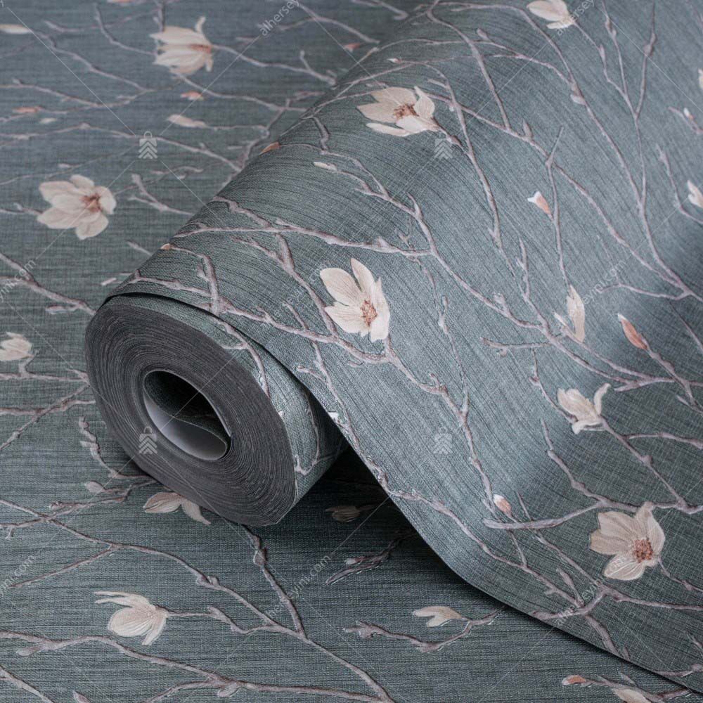 7800-4-Green-Modern-Floral-Wallpaper-Yesil-Modern-Cicekli-Duvar-Kagidi-3 7800-4 Adawall Modern Çiçekli Duvar Kağıdı Rulo
