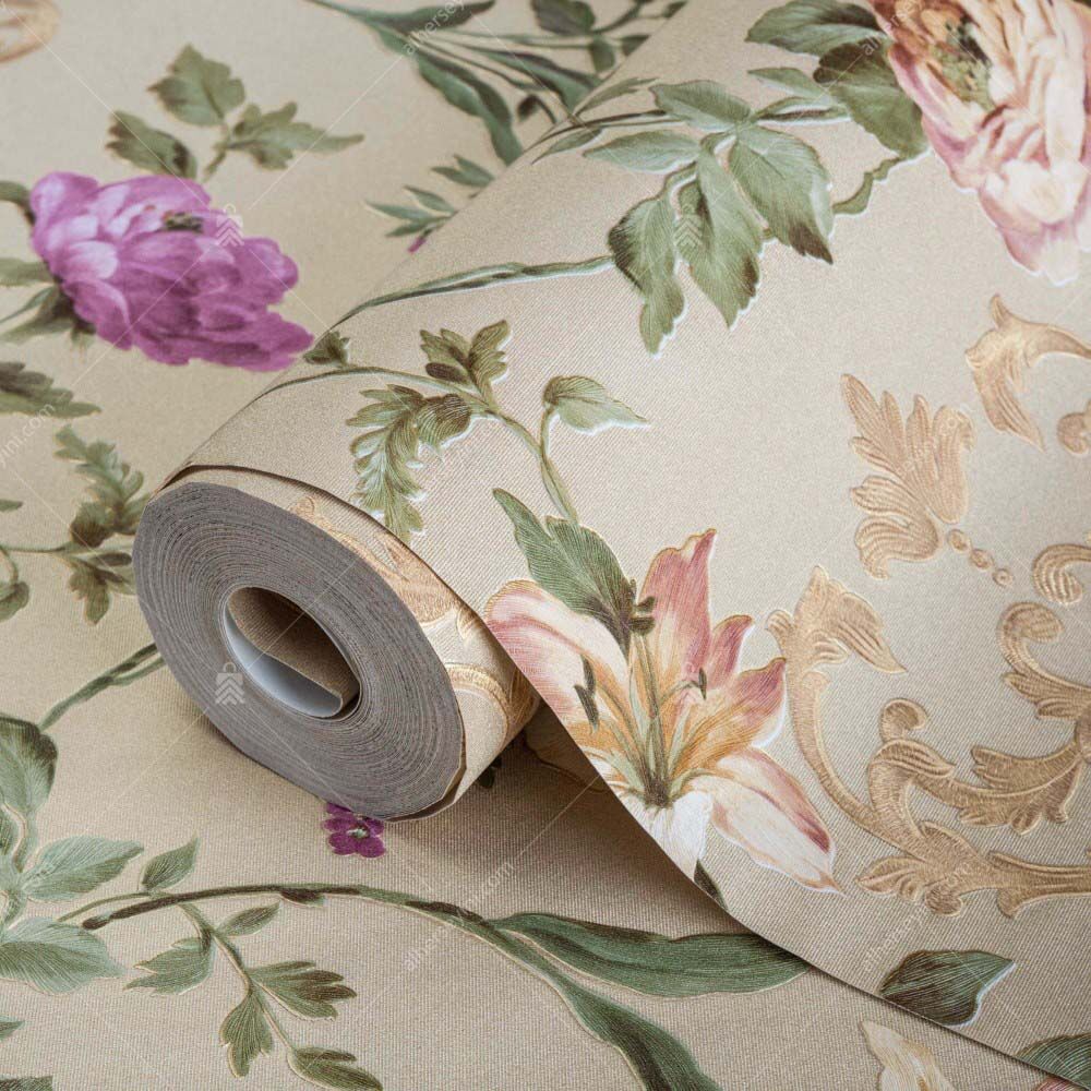7803-4-Gold-Pink-Modern-Floral-Wallpaper-Altin-Pembe-Modern-Cicekli-Duvar-Kagidi-3 7803-4 Adawall Modern Çiçekli Duvar Kağıdı Rulo