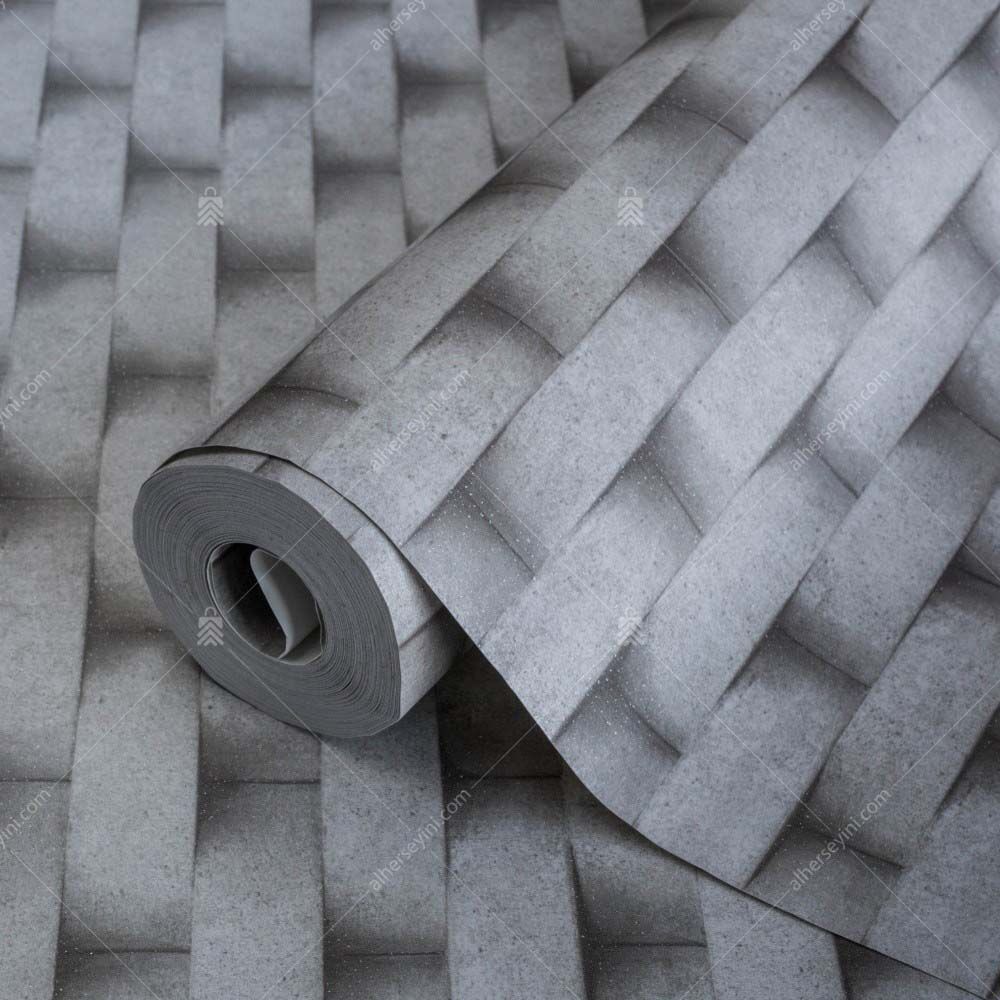 7814-2-Gray-Natural-Stone-Wallpaper-Gri-Dogal-Tas-Gorunumlu-Duvar-Kagidi-3 7814-2 Seven Duvar Kağıdı Rulo