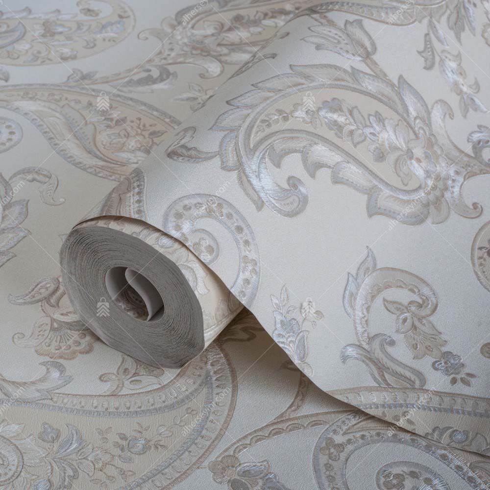 9903-1-White-Silver-Paisley-Pattern-Wallpaper-Beyaz-Gumus-Sal-Desen-Duvar-Kagidi-3 9903-1 Beyaz ve Gümüş Şal Desen Duvar Kağıdı Rulo