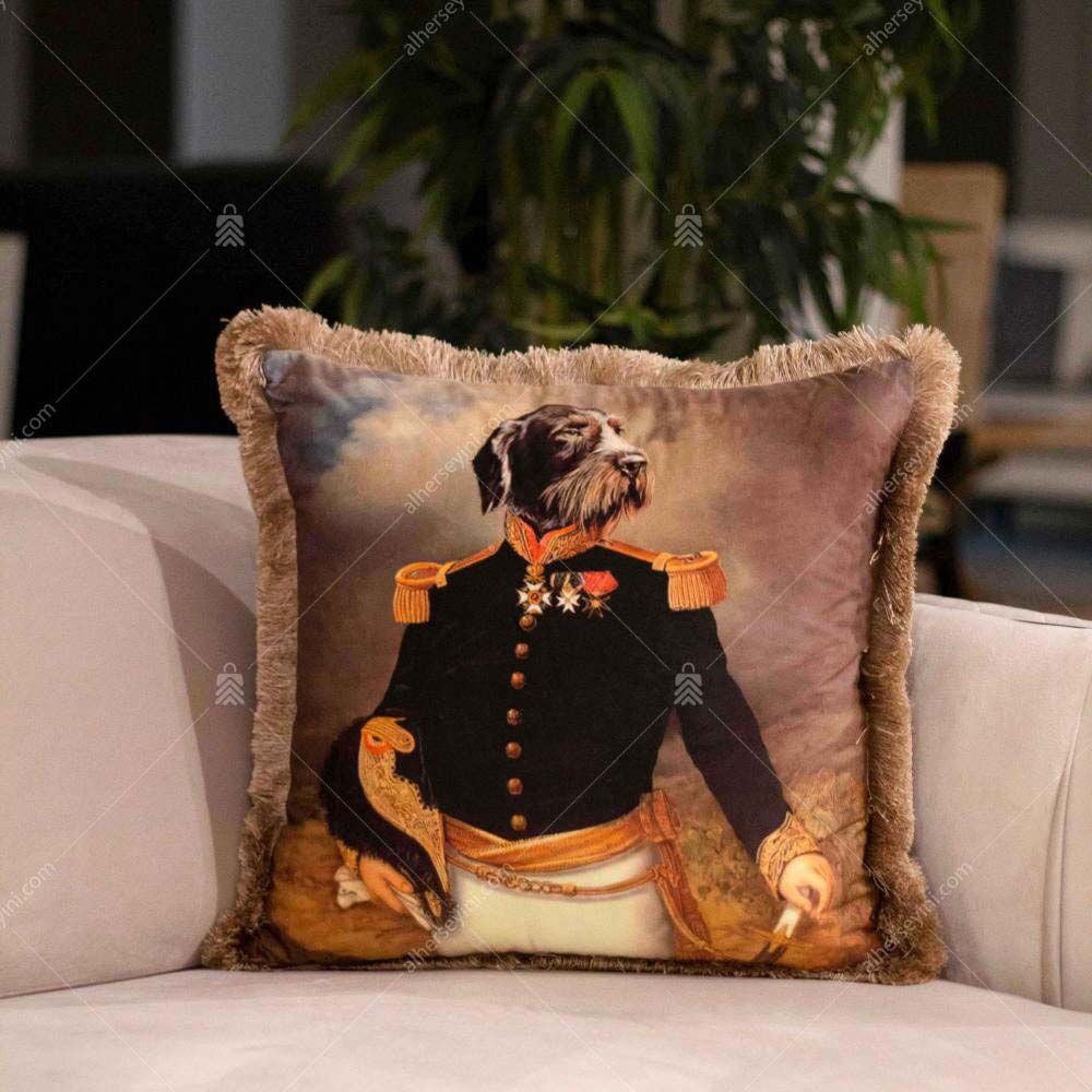 EY241 Bay Köpek Fırfırlı Yastık Uygulama