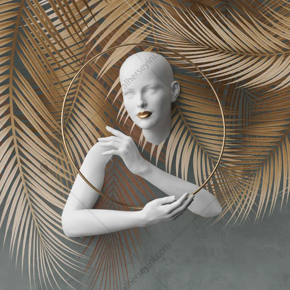 FJ312-3-hanging-leaves-mural-wallpaper-sarkan-yapraklar-poster-duvar-kagidi-adawall-fiji Adawall Fiji FJ312-3 Sarkan Yapraklar Duvar Posteri