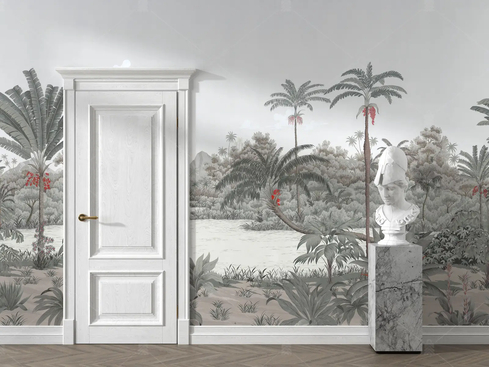 GRP020038 Tropikal Manzaralı Poster Duvar Kağıdı