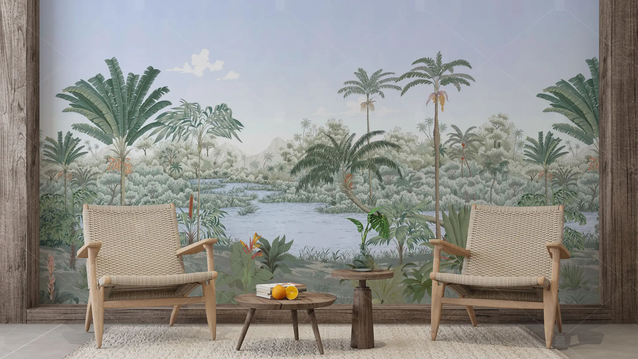 GRP020040-Tropikal-Manzarali-Duvar-Kagidi GRP020040 Tropikal Manzaralı Poster Duvar Kağıdı