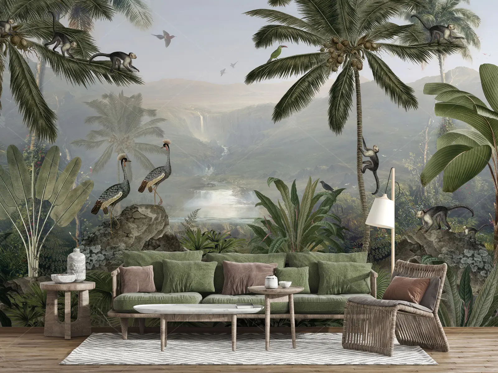 GRP030073-Tropikal-Ozel-Tasarim-Duvar-Kagidi GRP030073 Tropikal Özel Tasarım Poster Duvar Kağıdı