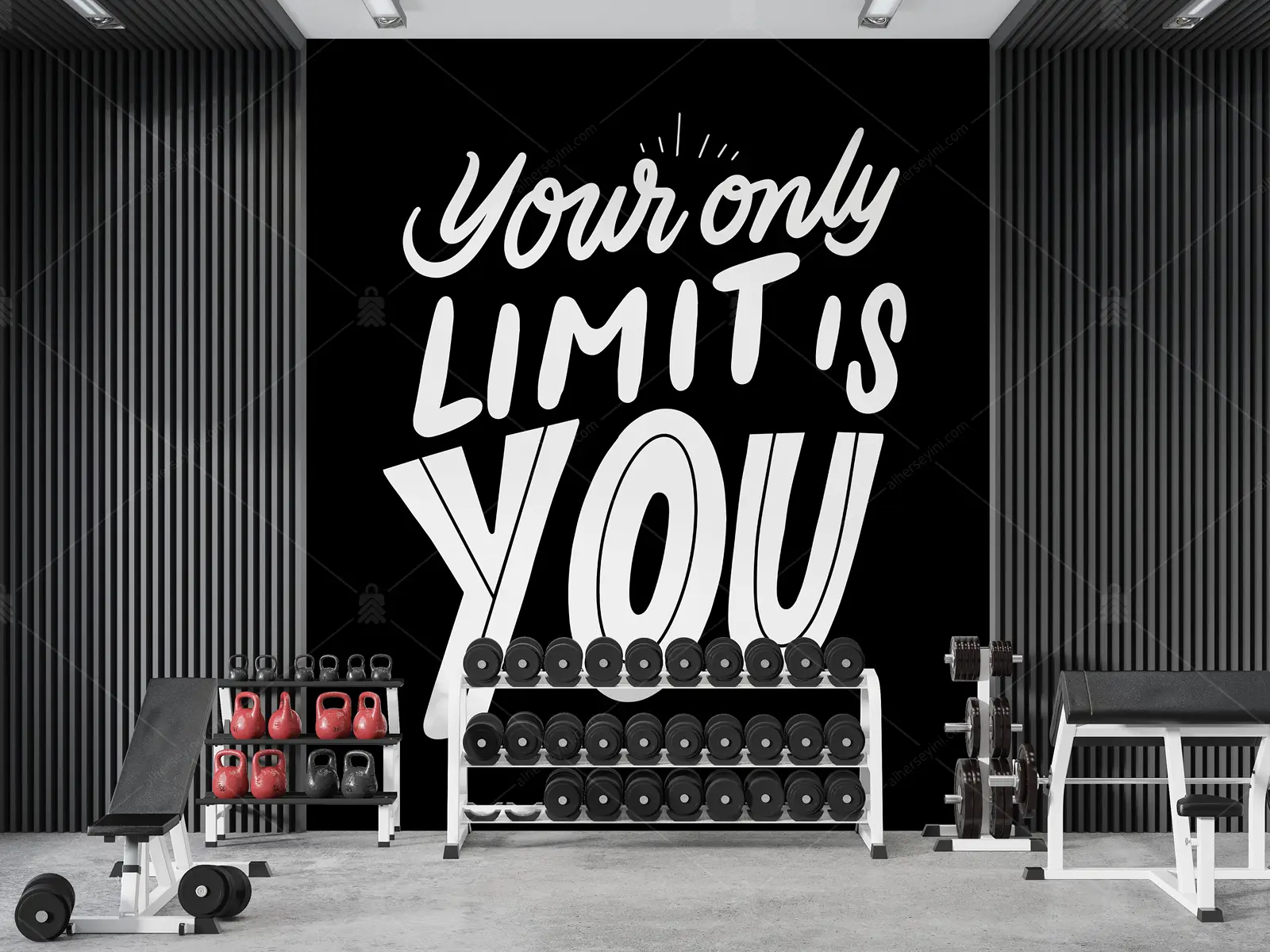 GRP650032-Spor-Salonu-Duvar-Kagidi GRP650032 Spor Salonu Poster Duvar Kağıdı