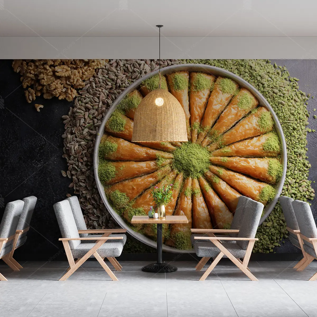 GRP730052-Tatli-Dukkani-Duvar-Kagidi GRP730052 Tatlı Dükkanı Poster Duvar Kağıdı