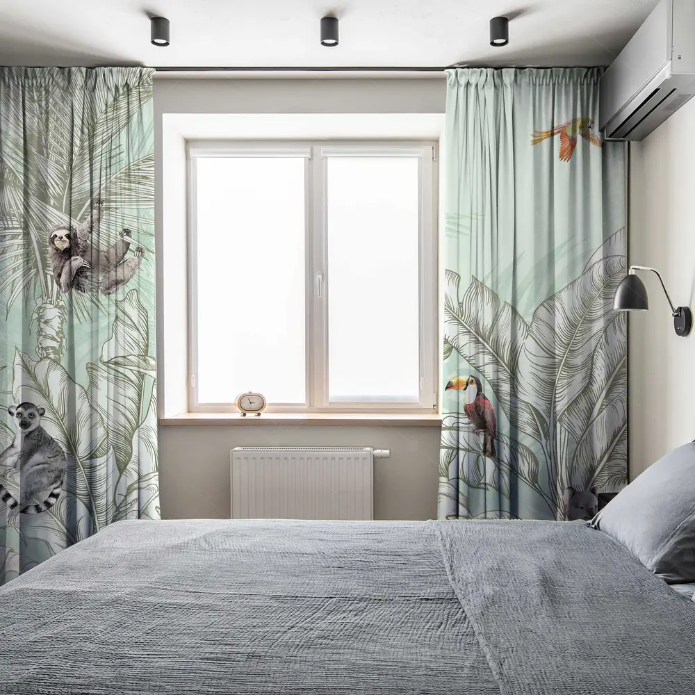 VR307-3-Tropikal-Hayvan-Desenli-Perde Tropikal Hayvan Desenli Perde VR307-3